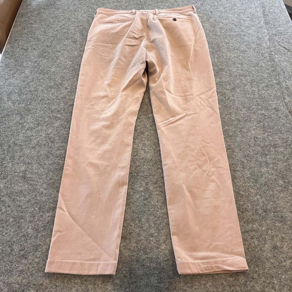 Faherty Coastline Premium Chino Tailored Fit Pants Dusty Rose Pink Mens 33x32 - Picture 10 of 11